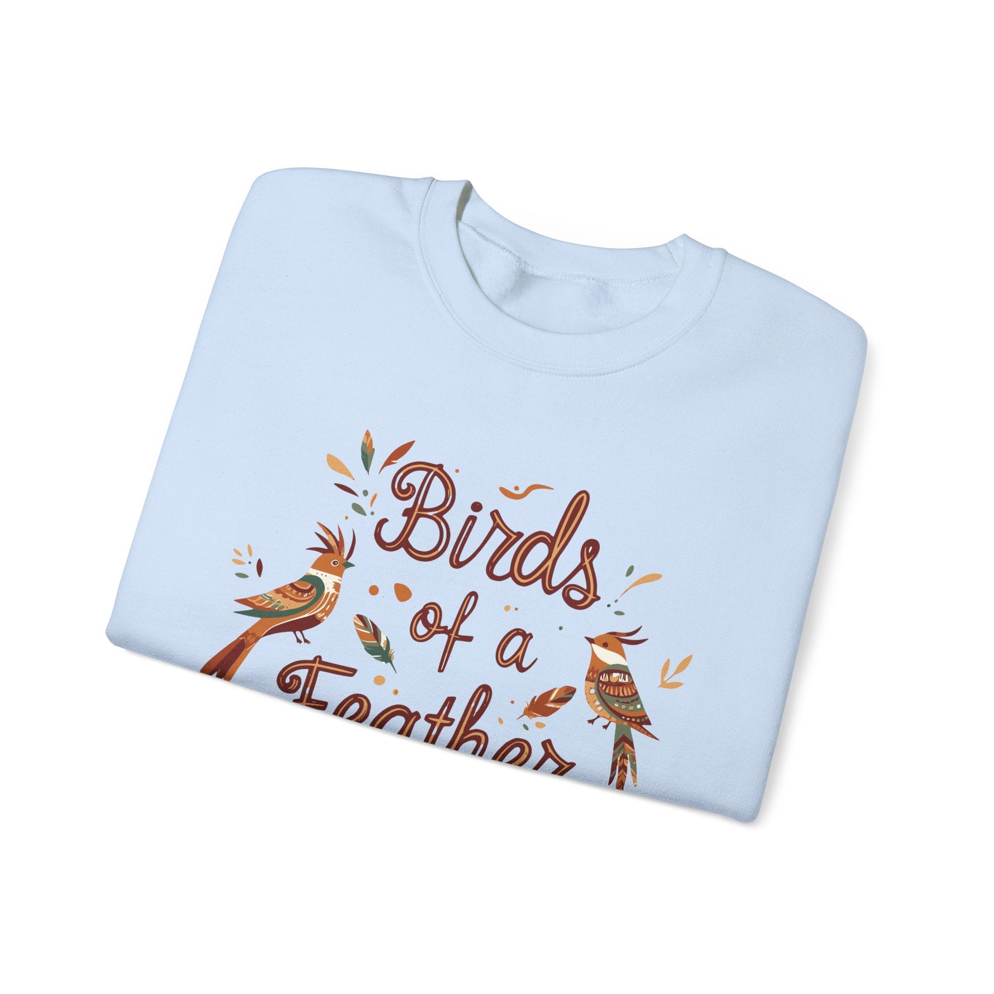 "Birds of a Feather" Sweatshirt - Light Blue - Sloth & Duck