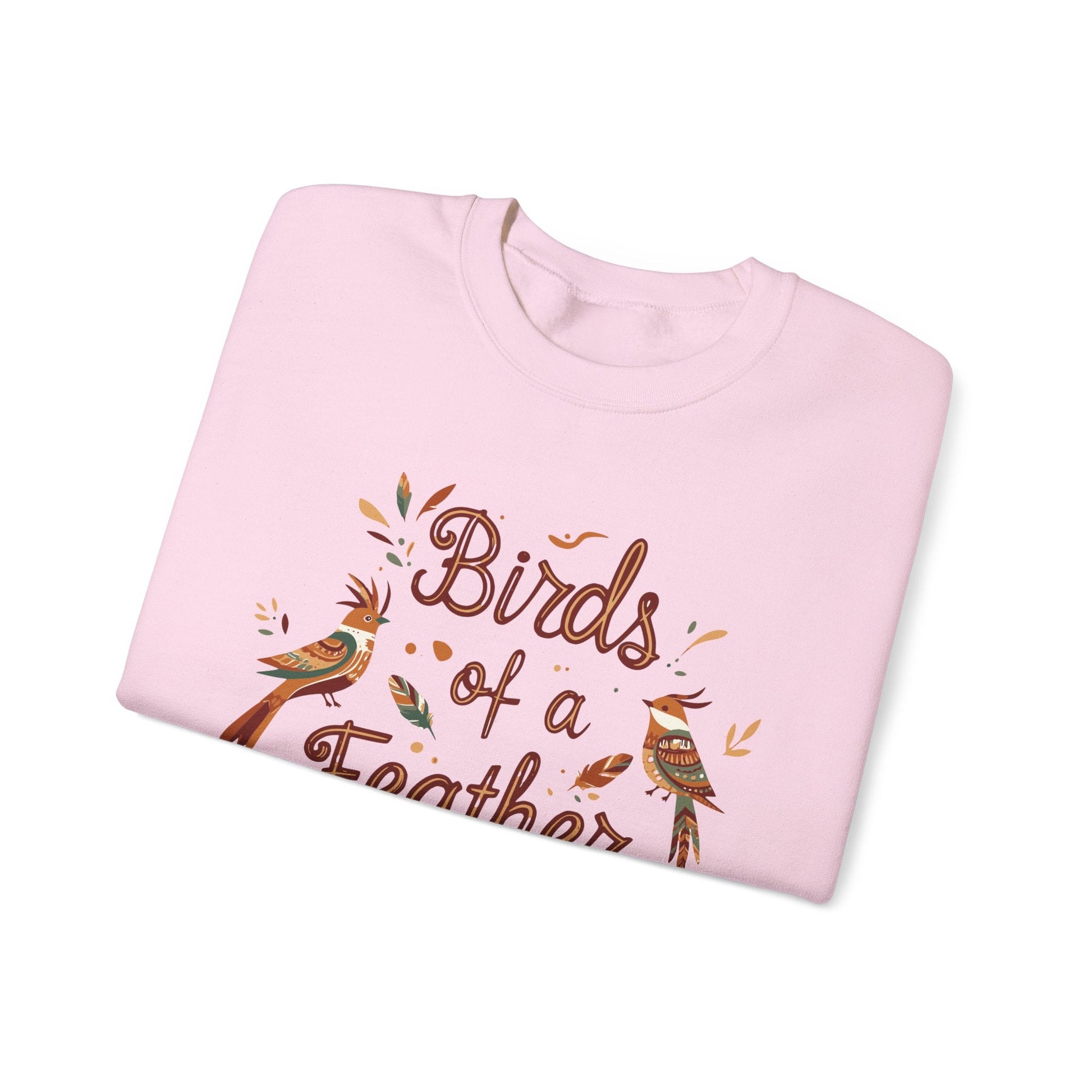 "Birds of a Feather" Sweatshirt - Light Pink - Sloth & Duck