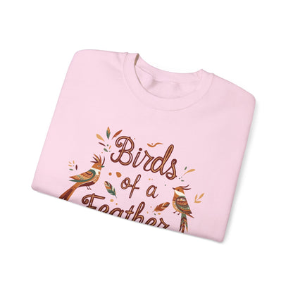 "Birds of a Feather" Sweatshirt - Light Pink - Sloth & Duck