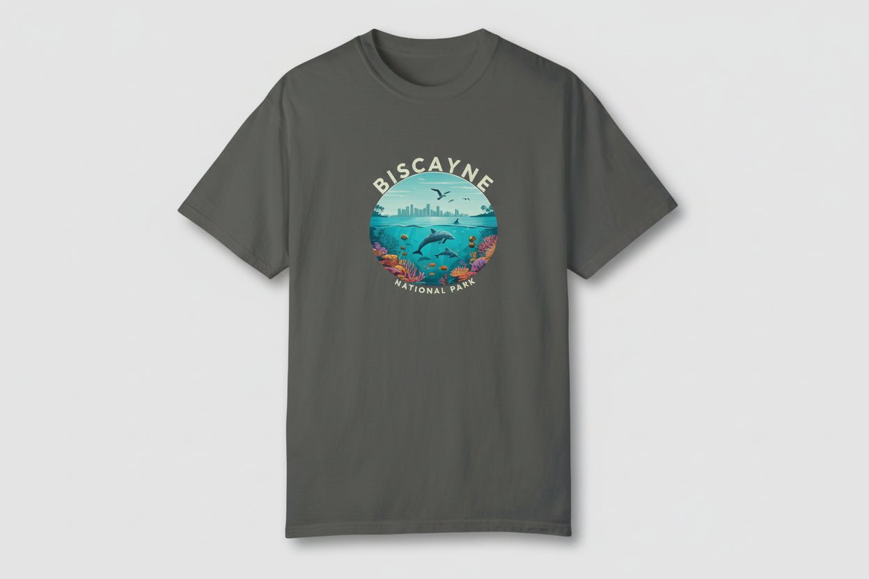 "Biscayne National Park" T-Shirt - Pepper - Sloth & Duck