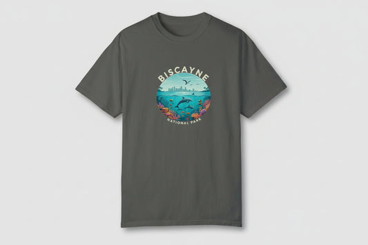"Biscayne National Park" T-Shirt - Pepper - Sloth & Duck