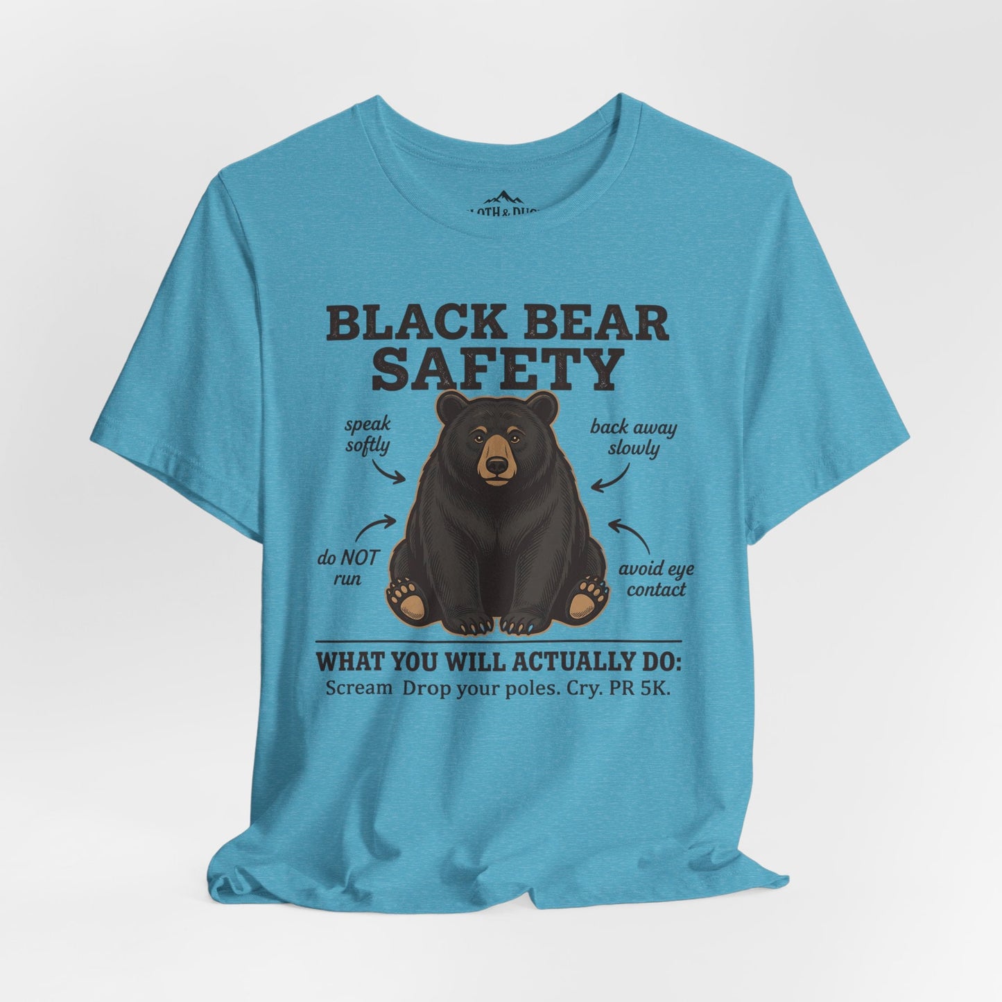 Black Bear Safety T-Shirt - S - Sloth & Duck