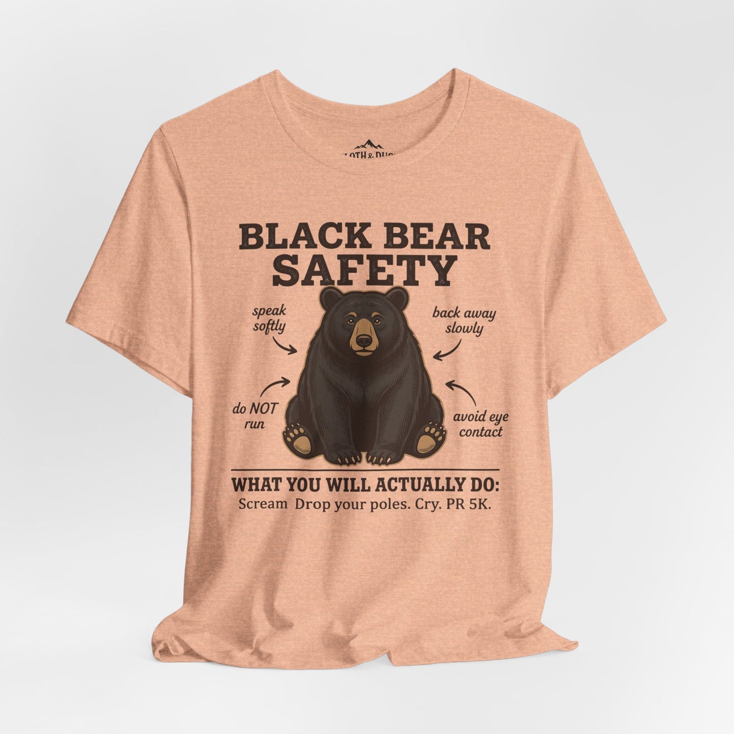Black Bear Safety T-Shirt - S - Sloth & Duck