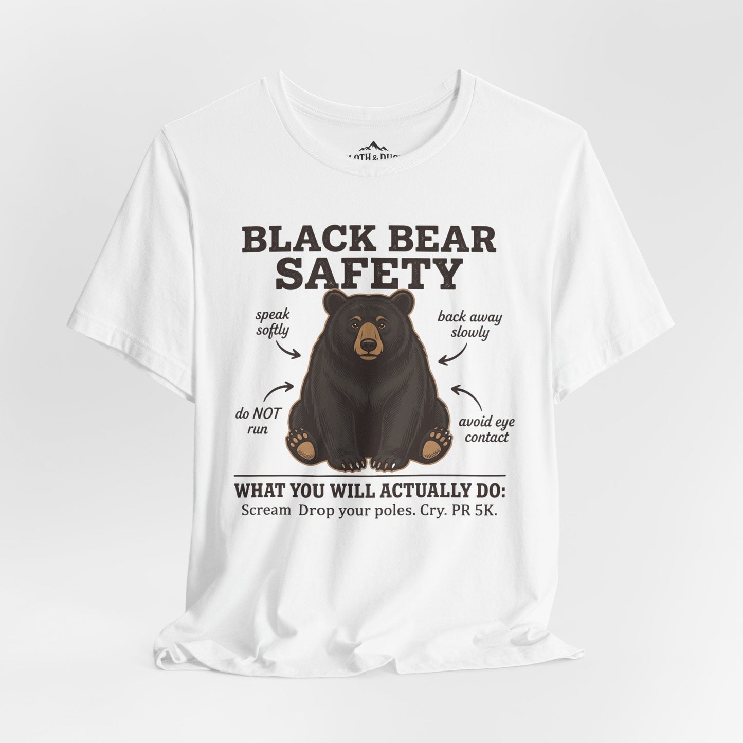 Black Bear Safety T-Shirt - S - Sloth & Duck