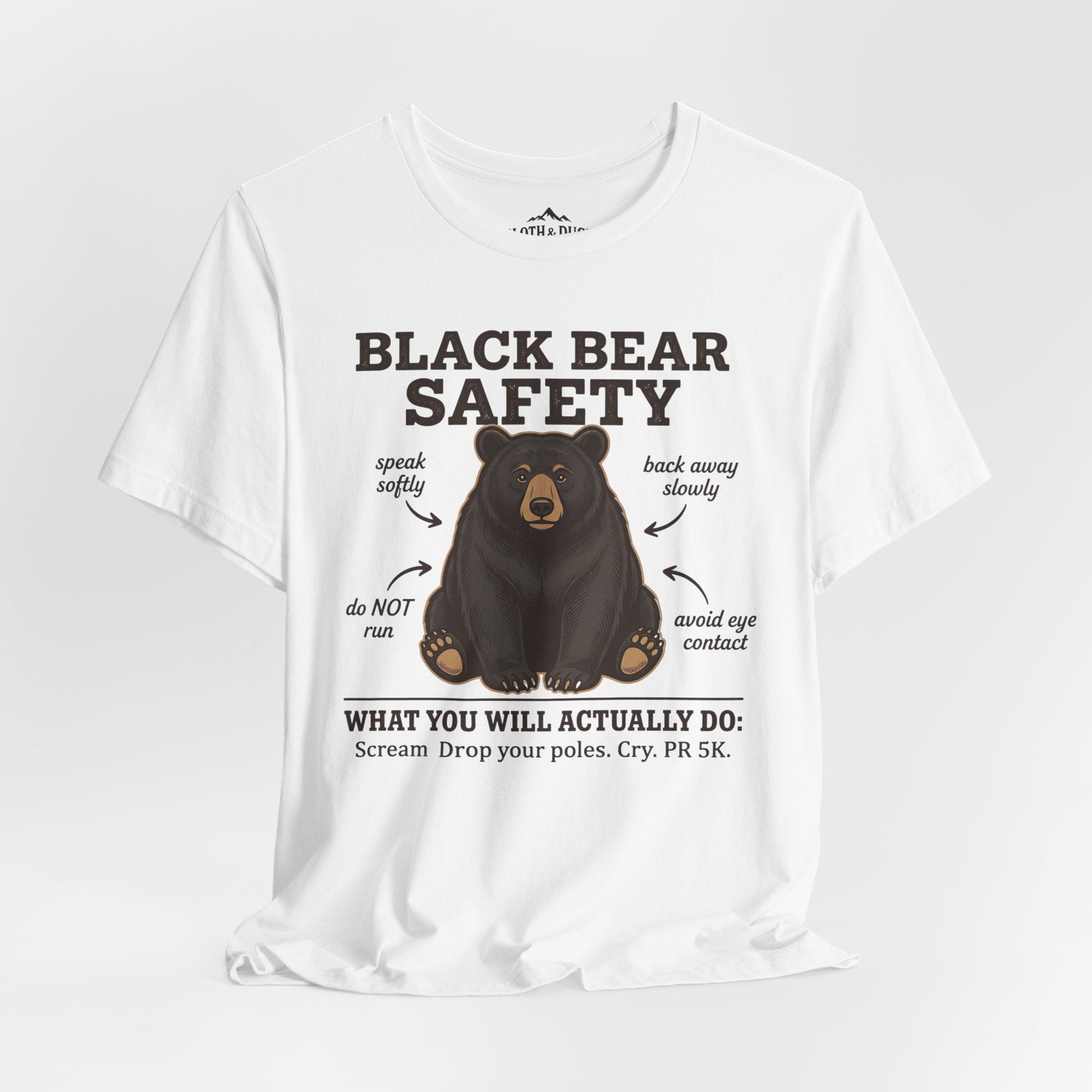 Black Bear Safety T-Shirt - S - Sloth & Duck