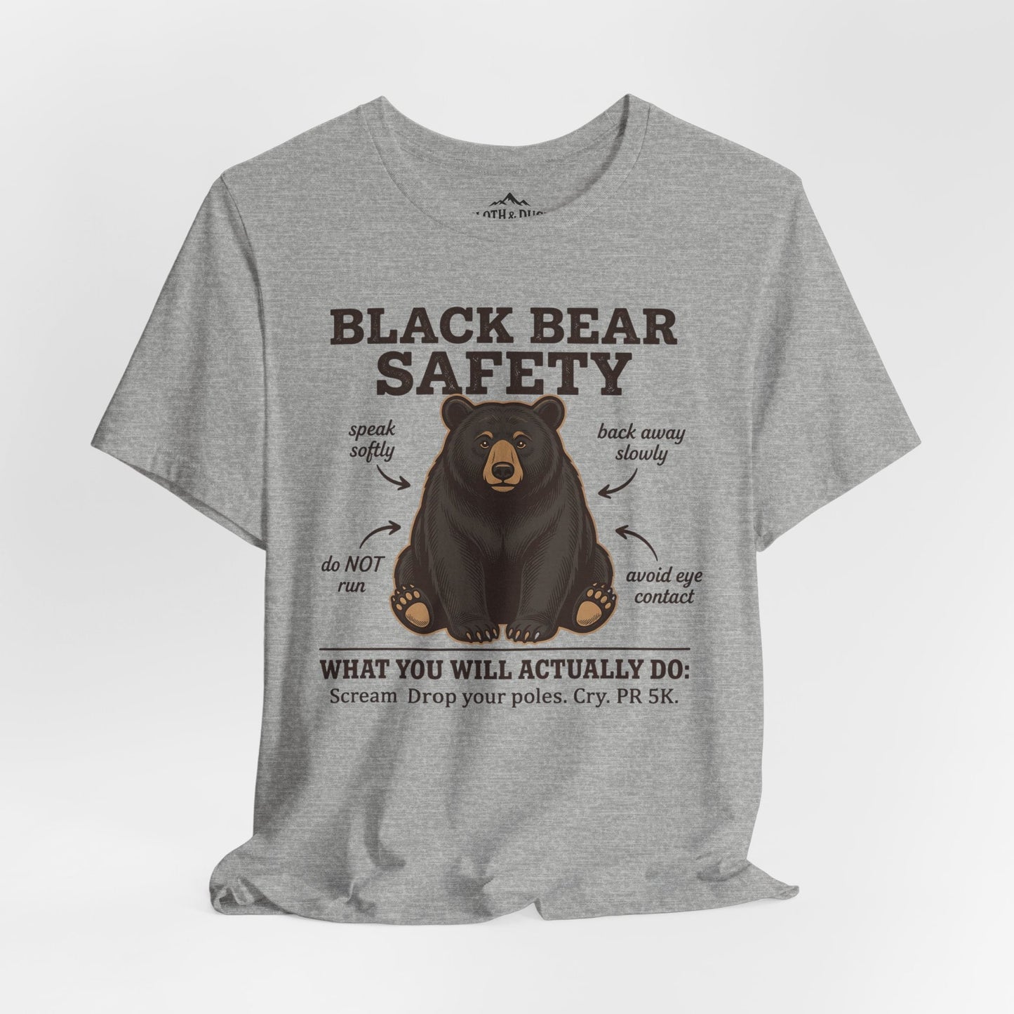 Black Bear Safety T-Shirt - S - Sloth & Duck