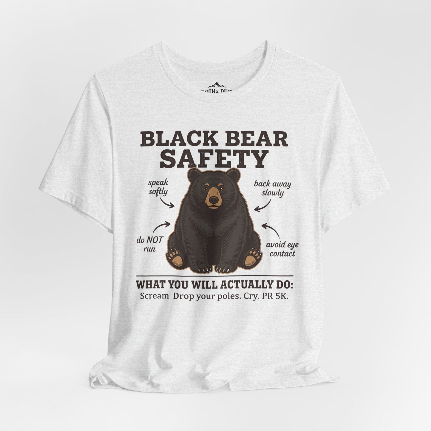 Black Bear Safety T-Shirt - S - Sloth & Duck