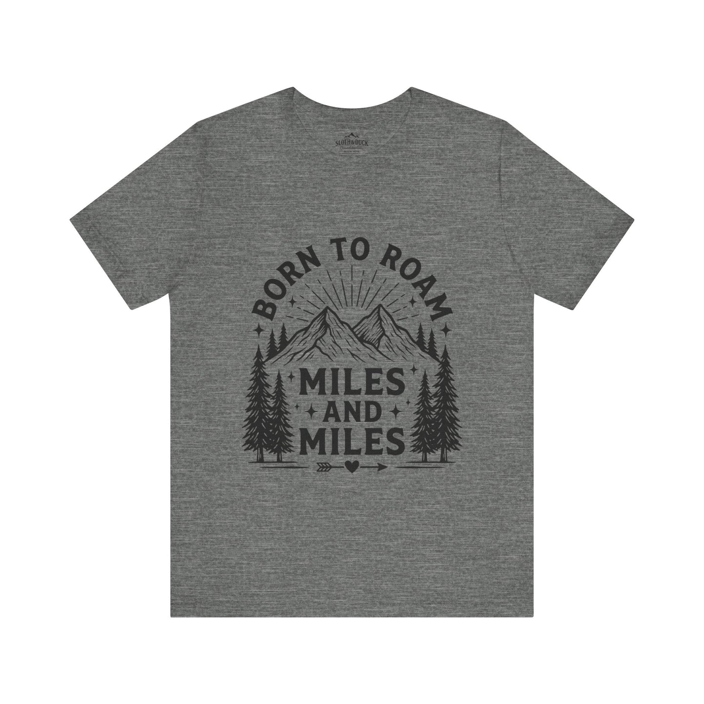 Born to Roam Mountain Trails Adventure T-Shirt - M - Sloth & Duck