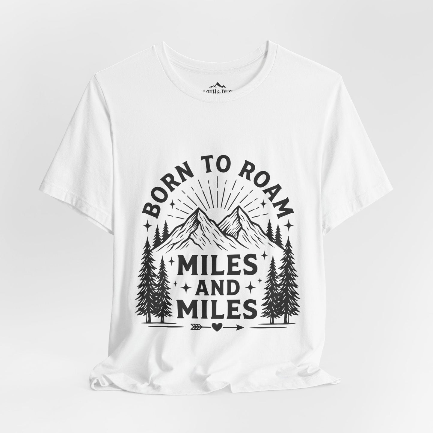Born to Roam Mountain Trails Adventure T-Shirt - S - Sloth & Duck
