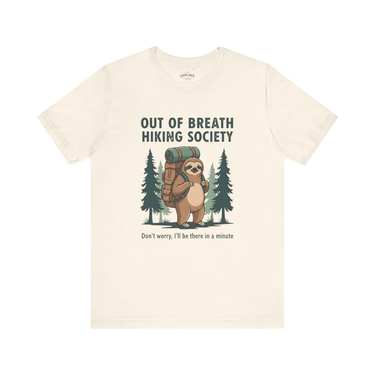 Out of Breath Hiking Society Sloth Graphic T-Shirt