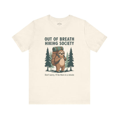 Out of Breath Hiking Society Sloth Graphic T-Shirt