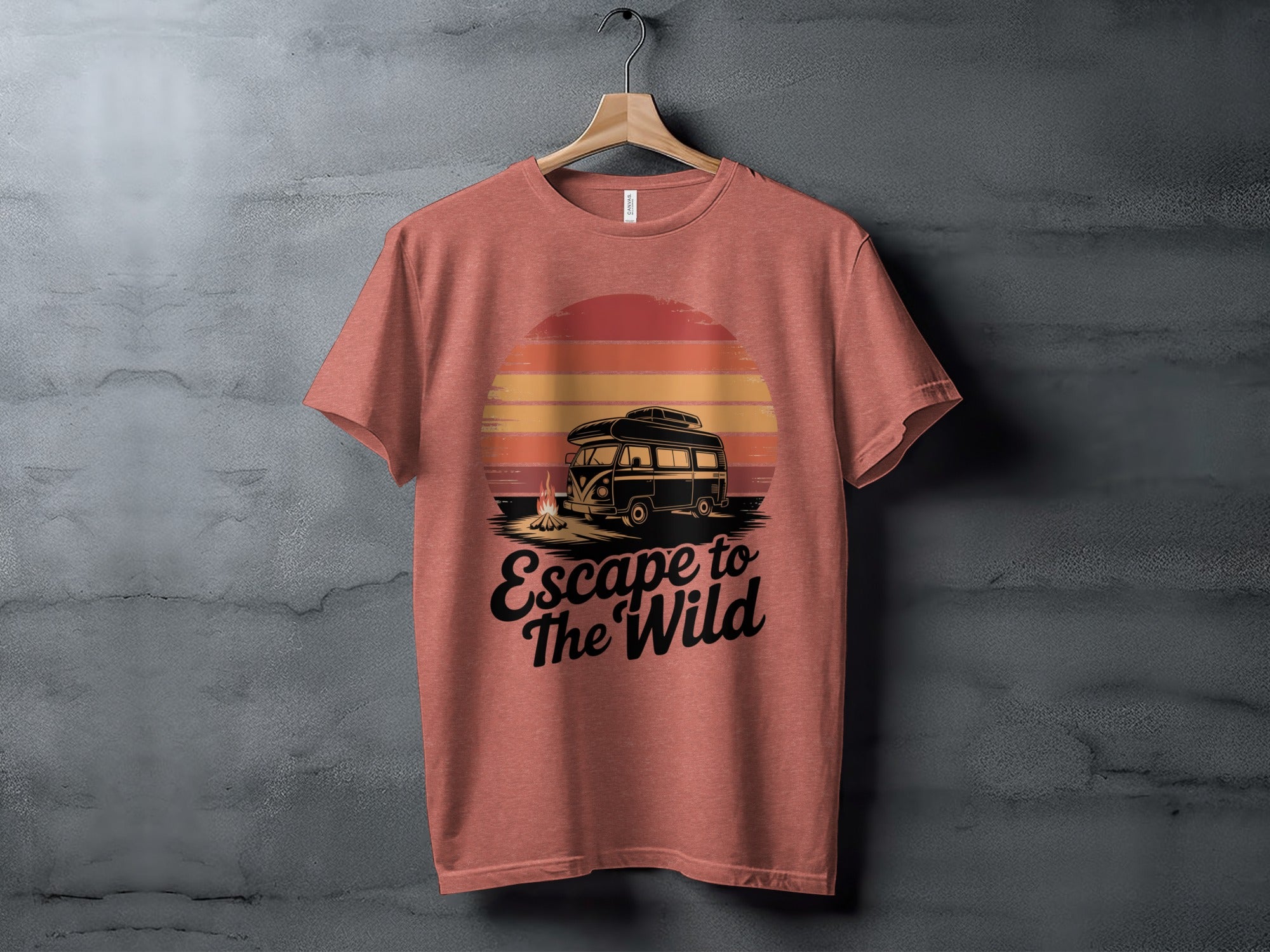 Escape to The Wild T-shirt with Vintage Van Design