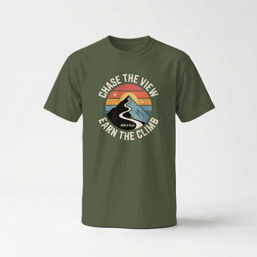 Chase the View Earn the Climb Motivational T-Shirt