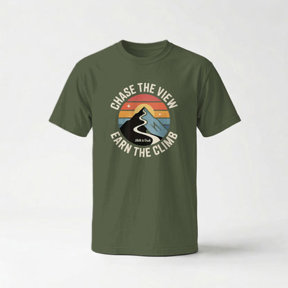 Chase the View Earn the Climb Motivational T-Shirt