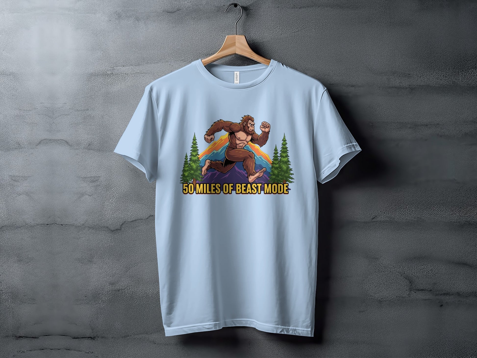 50 Miles of Beast Mode Running Sasquatch T-shirt