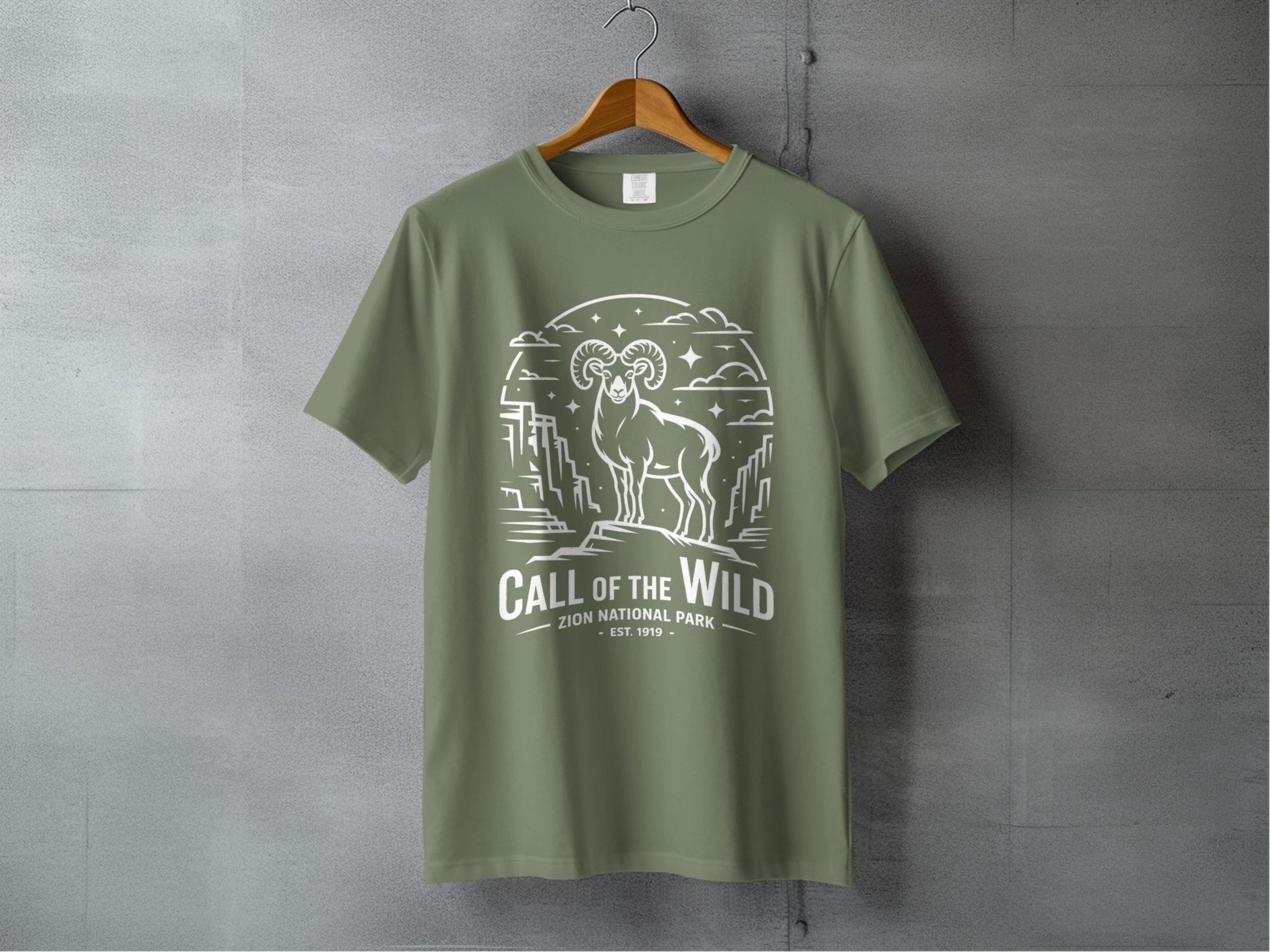 "Call Of The Wild" Zion National Park T-Shirt - S - Sloth & Duck