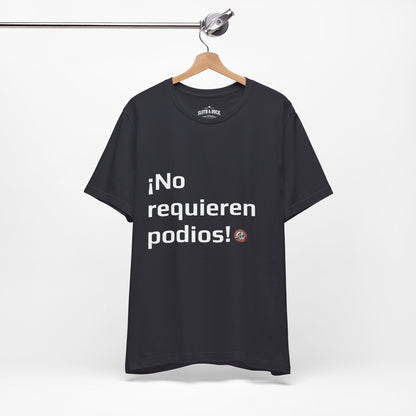 Camiseta diaria !No Requieren podios¡ - Dark Grey - Sloth & Duck