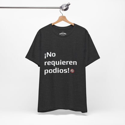 Camiseta diaria !No Requieren podios¡ - Dark Grey Heather - Sloth & Duck