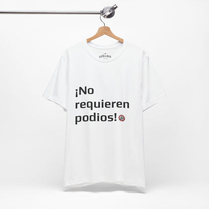 Camiseta diaria !No Requieren podios¡ - White - Sloth & Duck