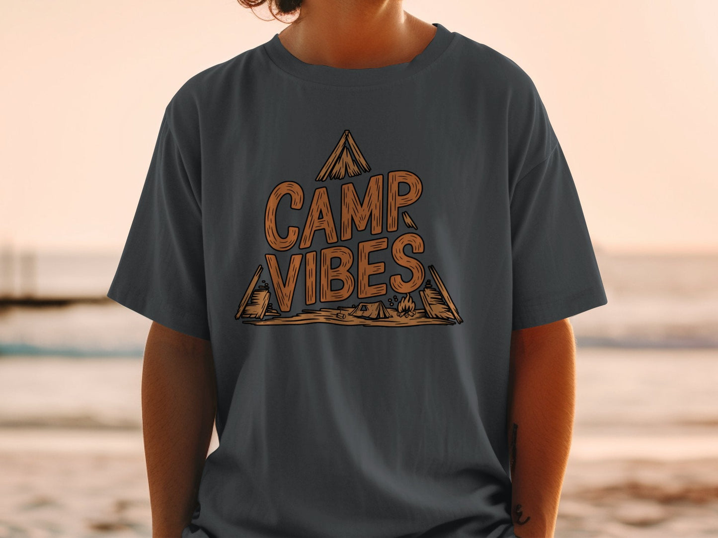 "Camp Vibes" T-Shirt - S - Sloth & Duck