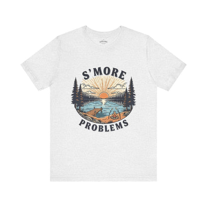 Camping T-Shirt | S'MORE PROBLEMS Campfire Lake Sunset Tee - S - Sloth & Duck