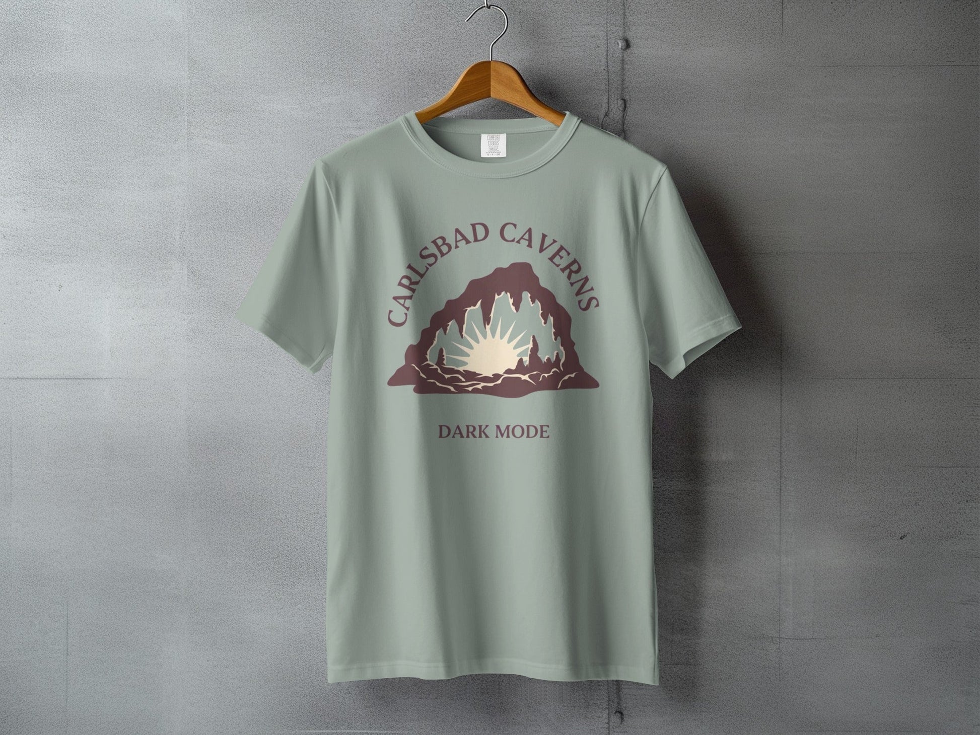 Carlsbad Caverns Dark Mode T-Shirt - S - Sloth & Duck