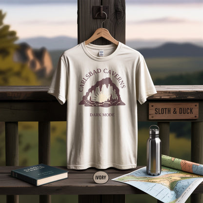 Carlsbad Caverns Dark Mode T-Shirt - S - Sloth & Duck