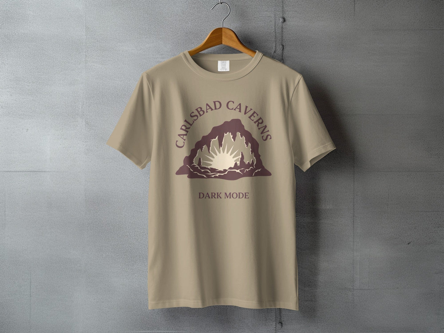 Carlsbad Caverns Dark Mode T-Shirt - S - Sloth & Duck