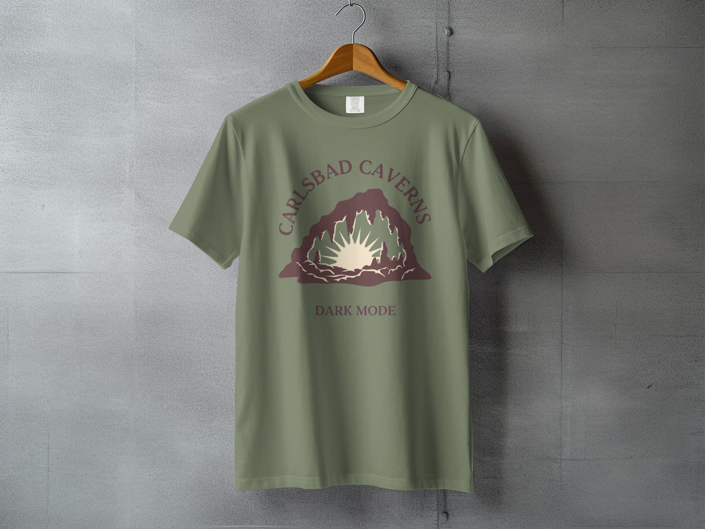 Carlsbad Caverns Dark Mode T-Shirt - S - Sloth & Duck