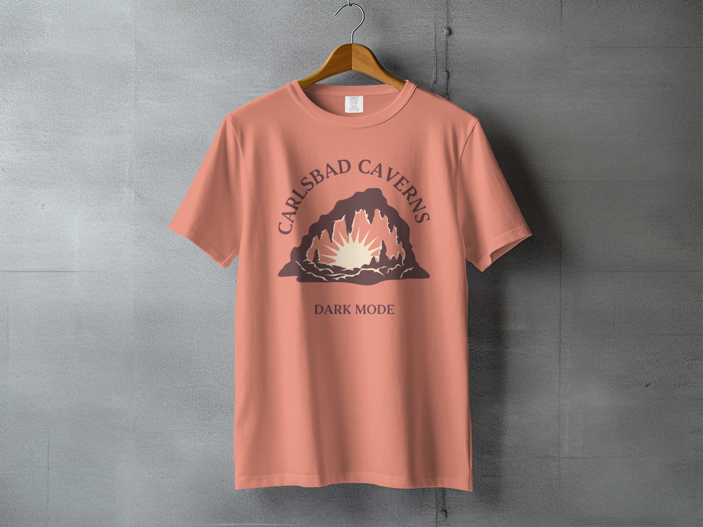 Carlsbad Caverns Dark Mode T-Shirt - S - Sloth & Duck