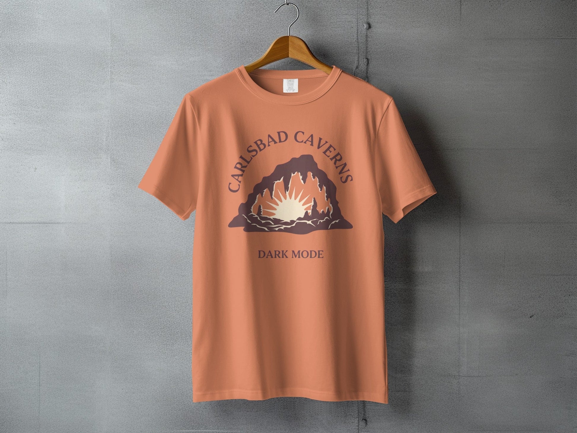 Carlsbad Caverns Dark Mode T-Shirt - S - Sloth & Duck