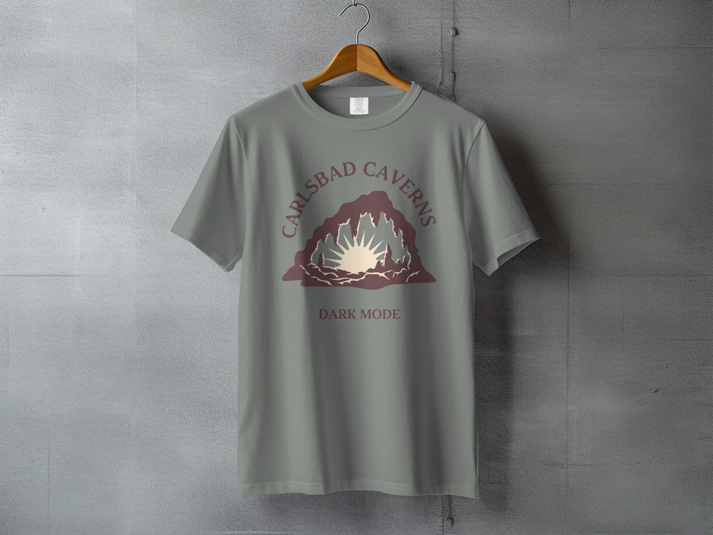 Carlsbad Caverns Dark Mode T-Shirt - S - Sloth & Duck