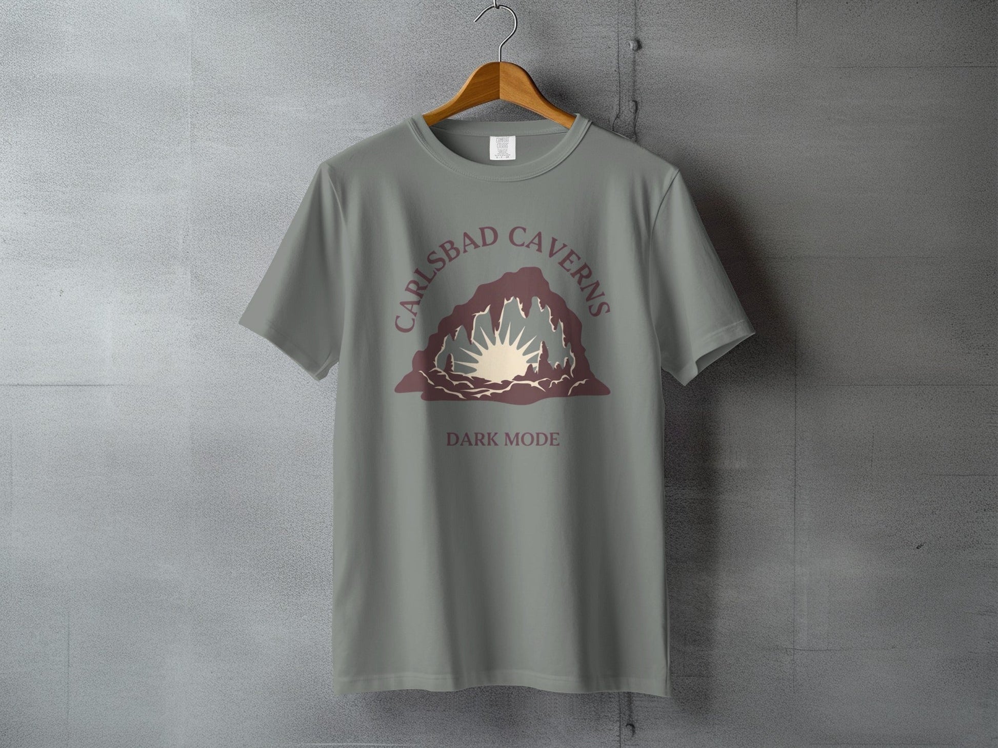 Carlsbad Caverns Dark Mode T-Shirt - S - Sloth & Duck