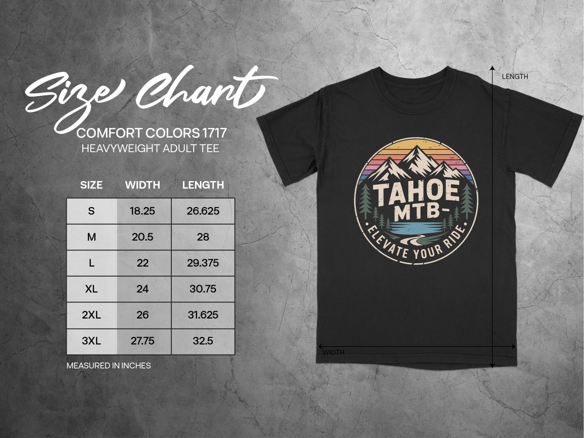 Elevate Your Ride Tahoe MTB Heavyweight Tee product