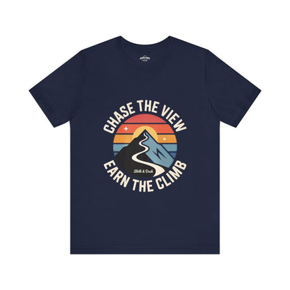 Chase The View Earn The Climb Mountain T-Shirt - S - Sloth & Duck