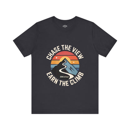 Chase The View Earn The Climb Mountain T-Shirt - S - Sloth & Duck