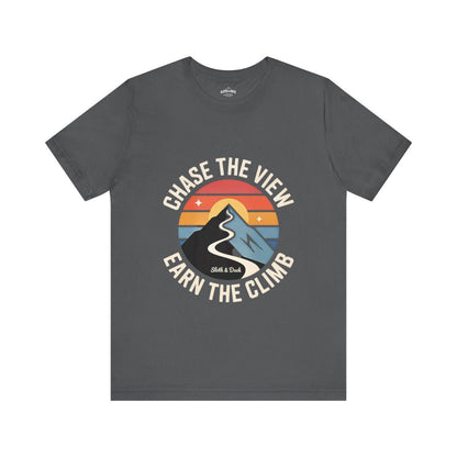 Chase The View Earn The Climb Mountain T-Shirt - S - Sloth & Duck