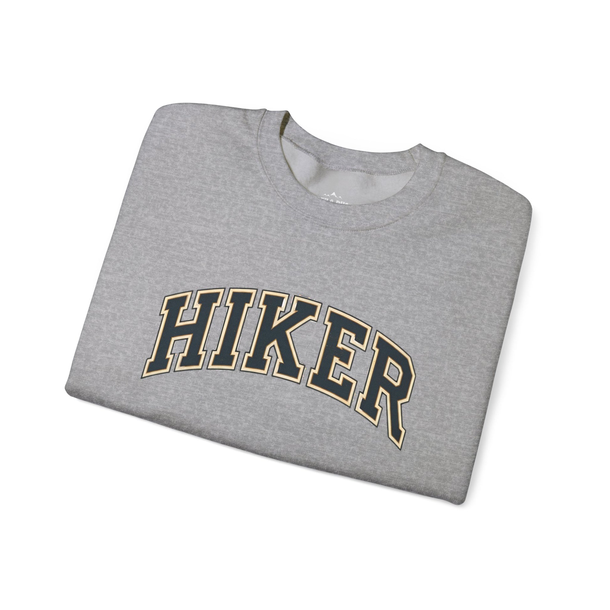 classic hiker text crewneck sweatshirt light gray