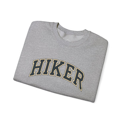 classic hiker text crewneck sweatshirt light gray