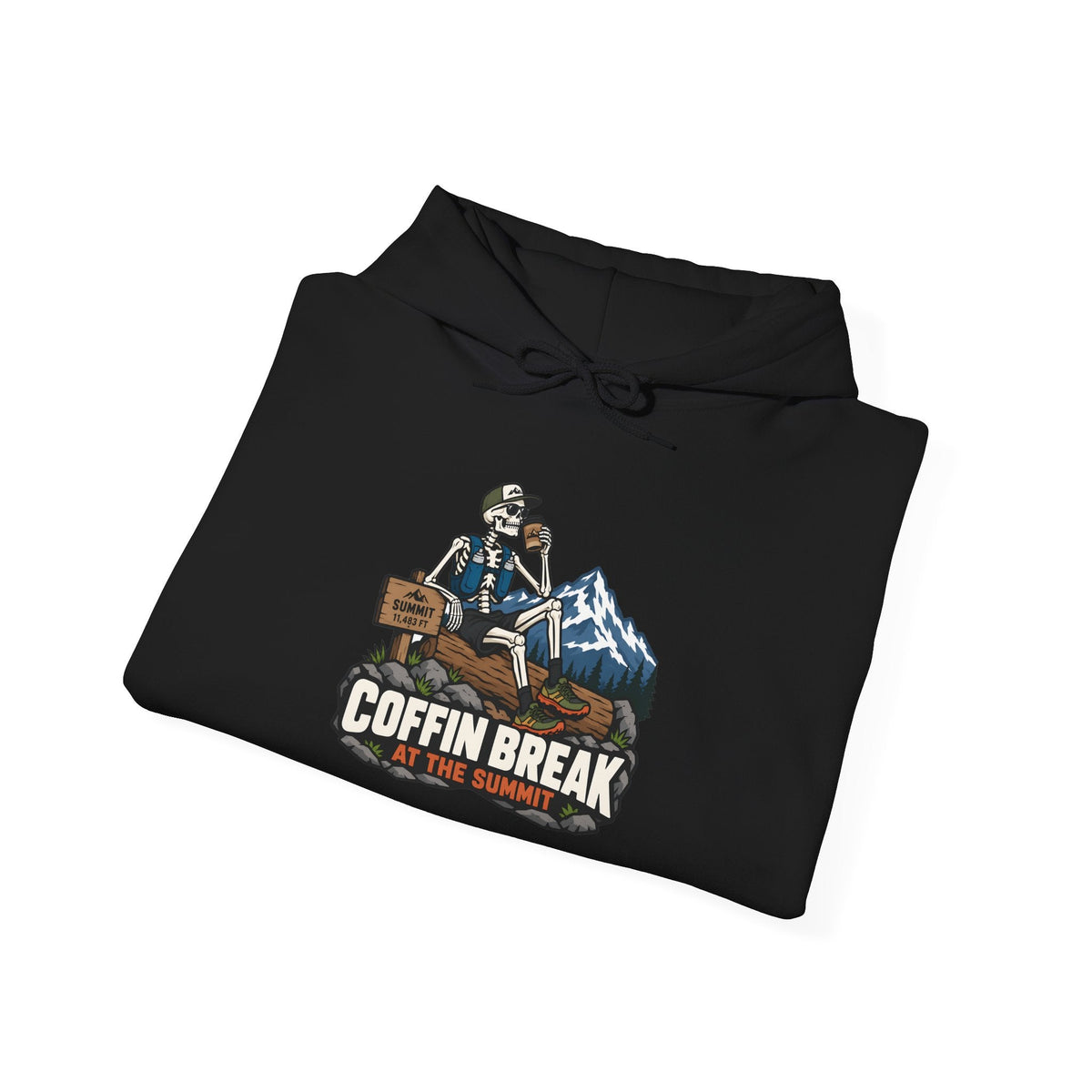 Coffin Break Mountain Pullover Hoodie -S - Sloth & Duck