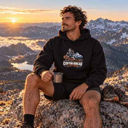 Coffin Break Mountain Pullover Hoodie -S - Sloth & Duck