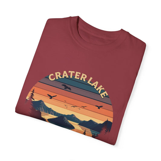 crater lake national park maroon t shirt