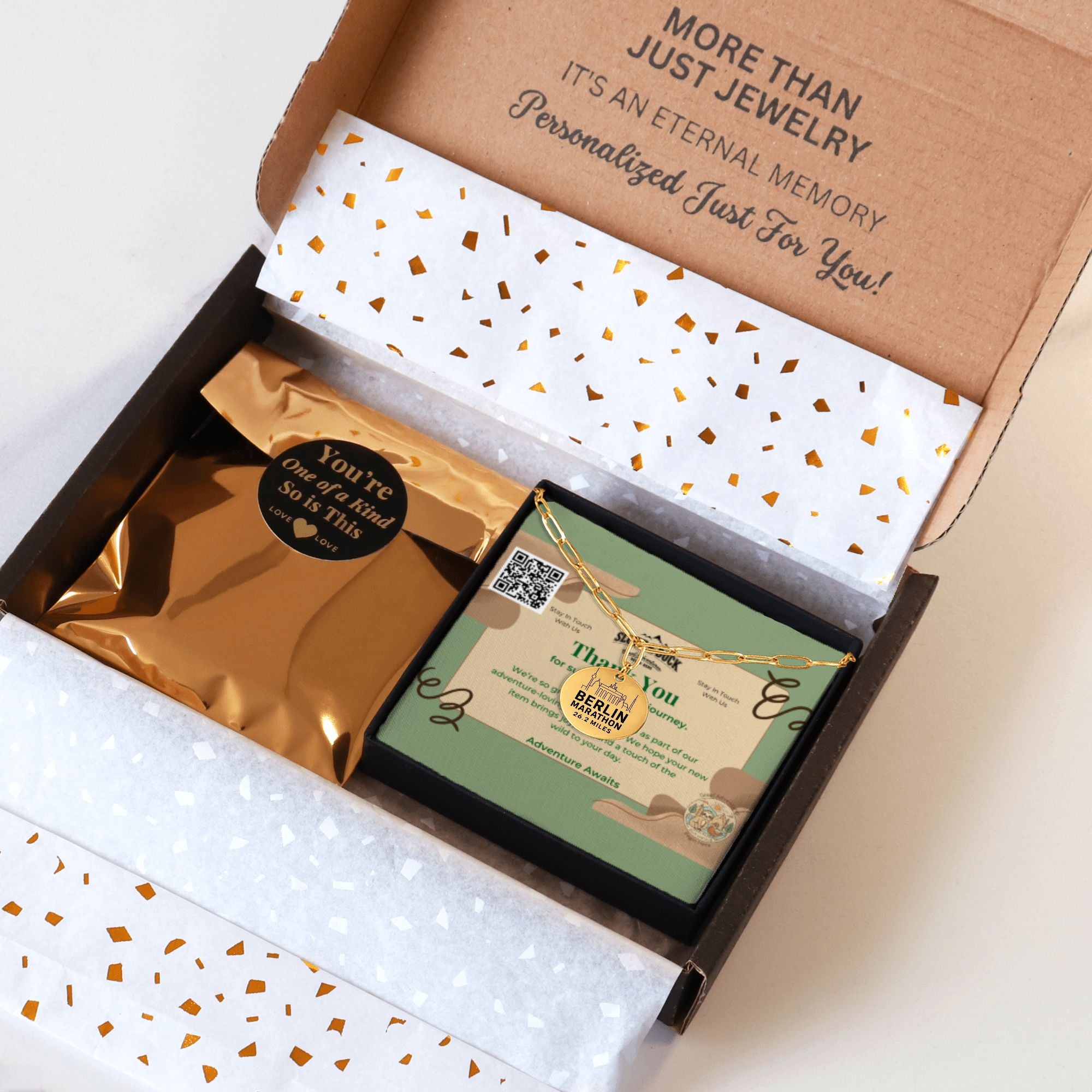 Berlin Marathon Skyline Necklace 26.2 Miles