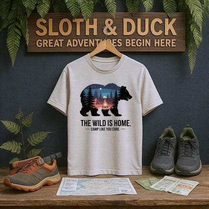 The Wild is Home Adventure Bear Graphic T-Shirt product