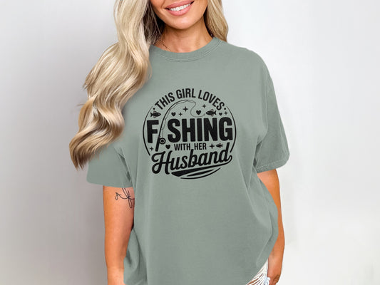 This Girl Loves Fishing with Her Husband Unisex T-shirt product