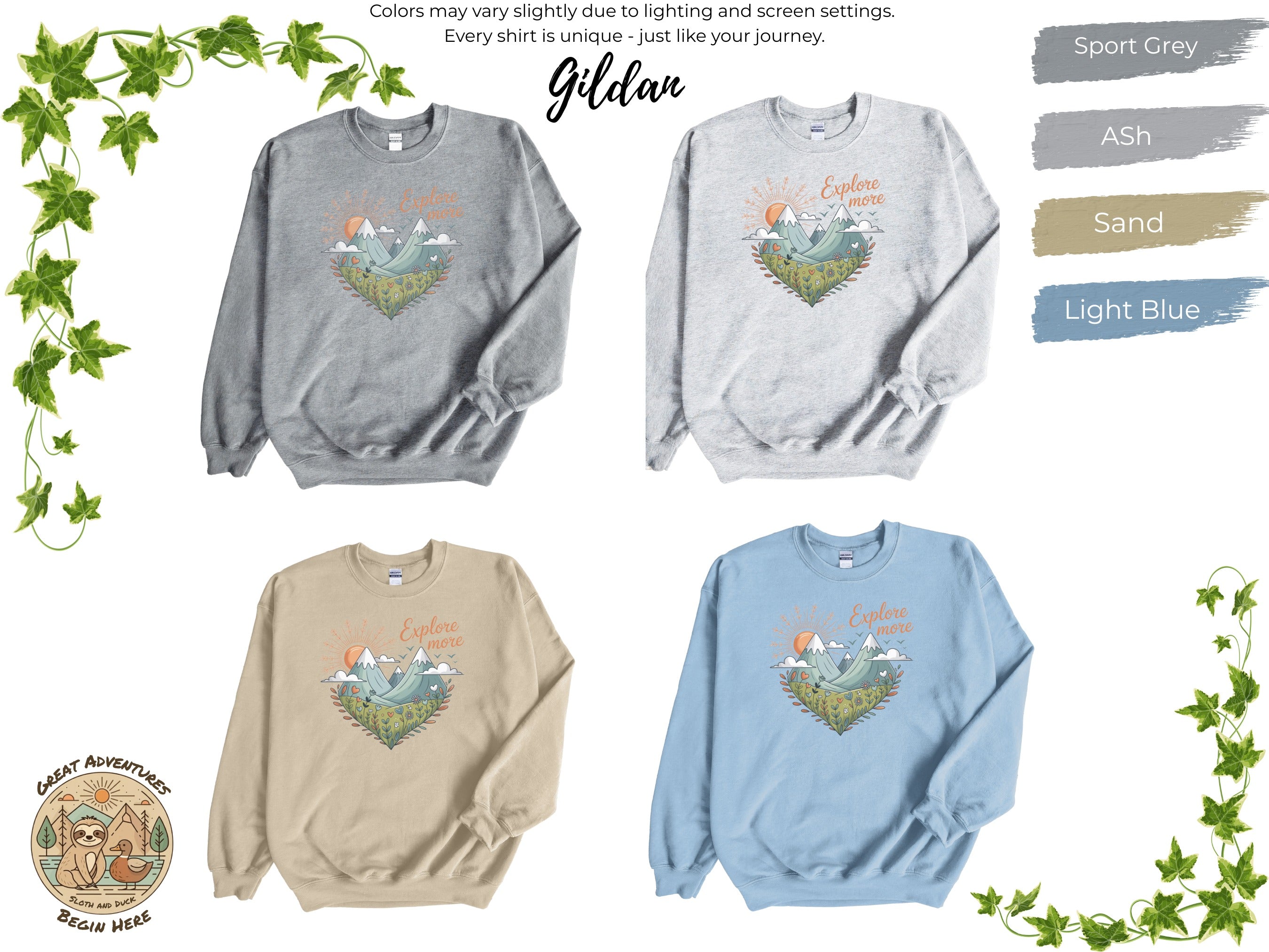 Explore More Nature Print Design Sweatshirt product