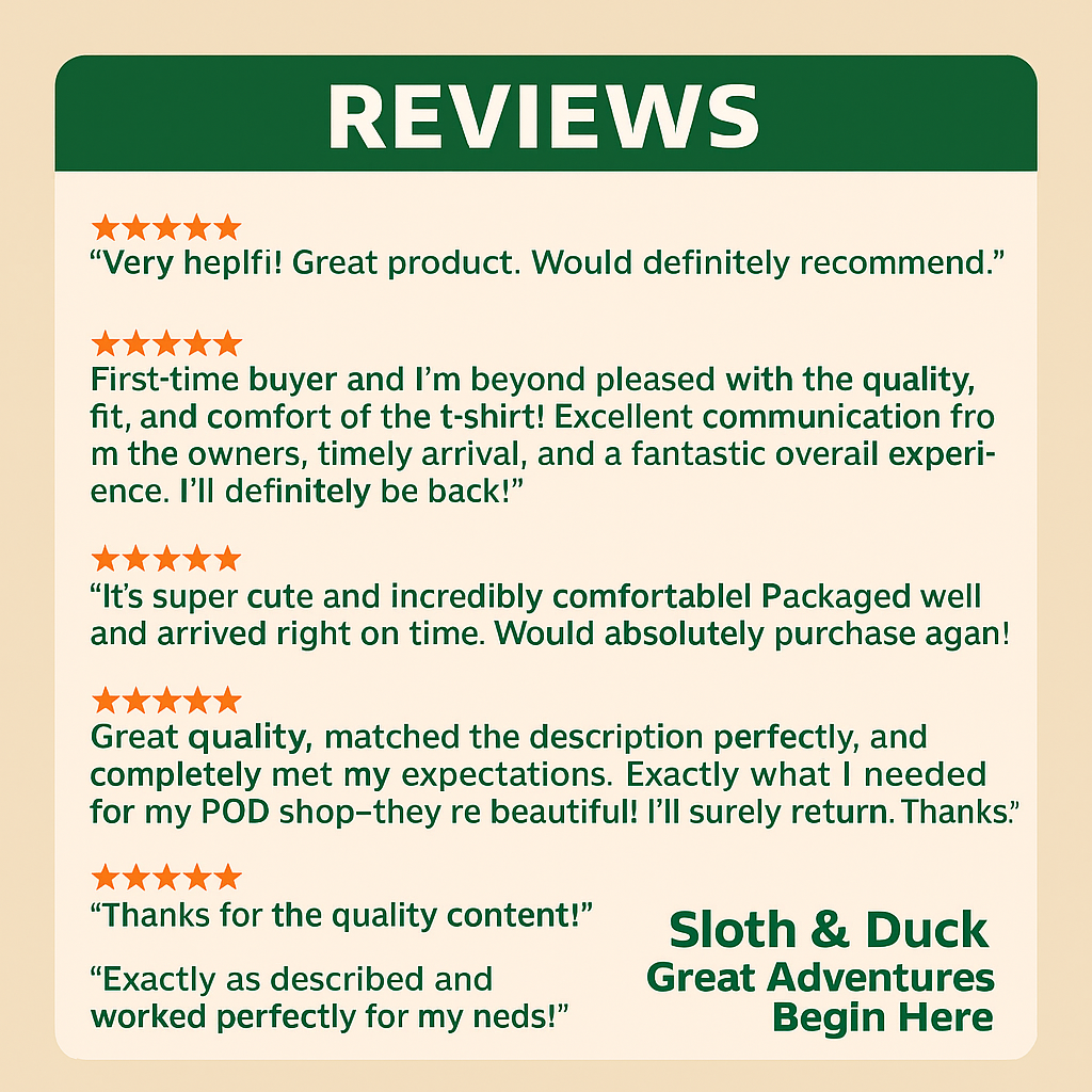 Customer Reviews Sloth & Duck product