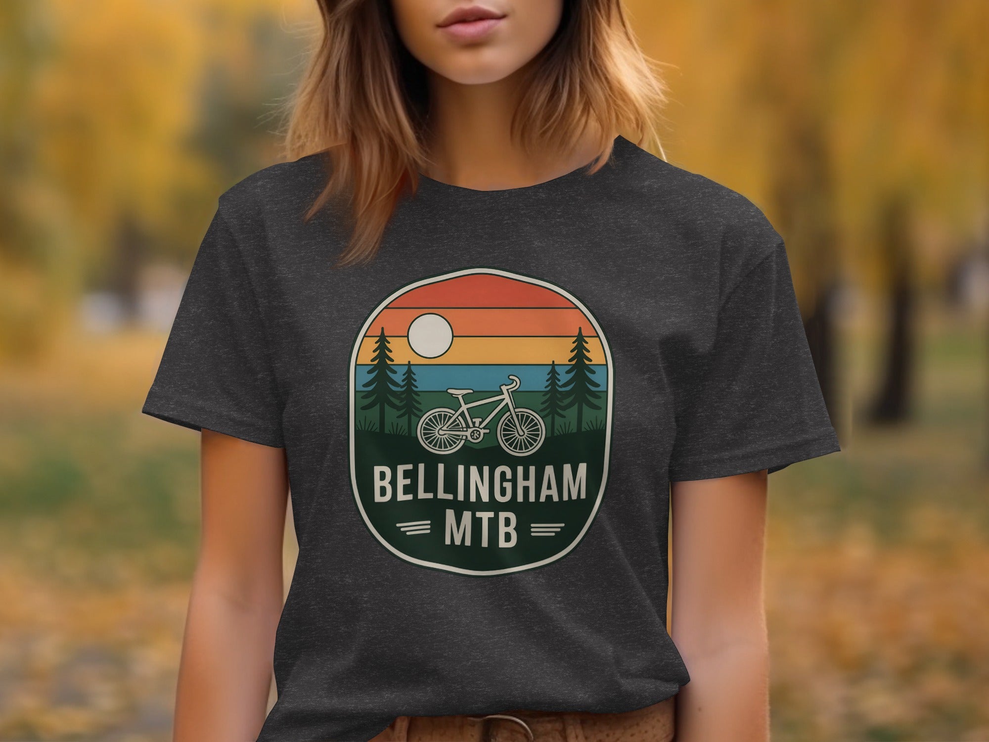 Bellingham MTB Vintage Bicycle Sunset T-Shirt