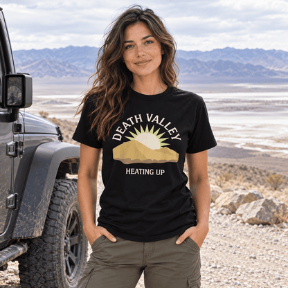 Death Valley National Park T-Shirt, Heating Up Desert Tee -S - Sloth & Duck