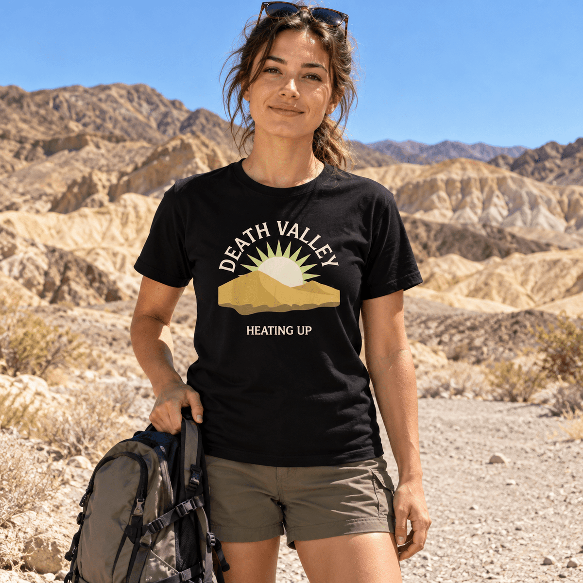Death Valley National Park T-Shirt, Heating Up Desert Tee -S - Sloth & Duck